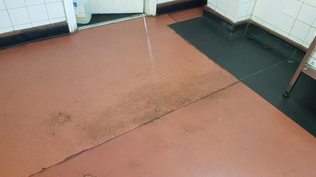 Safety floor cleaning